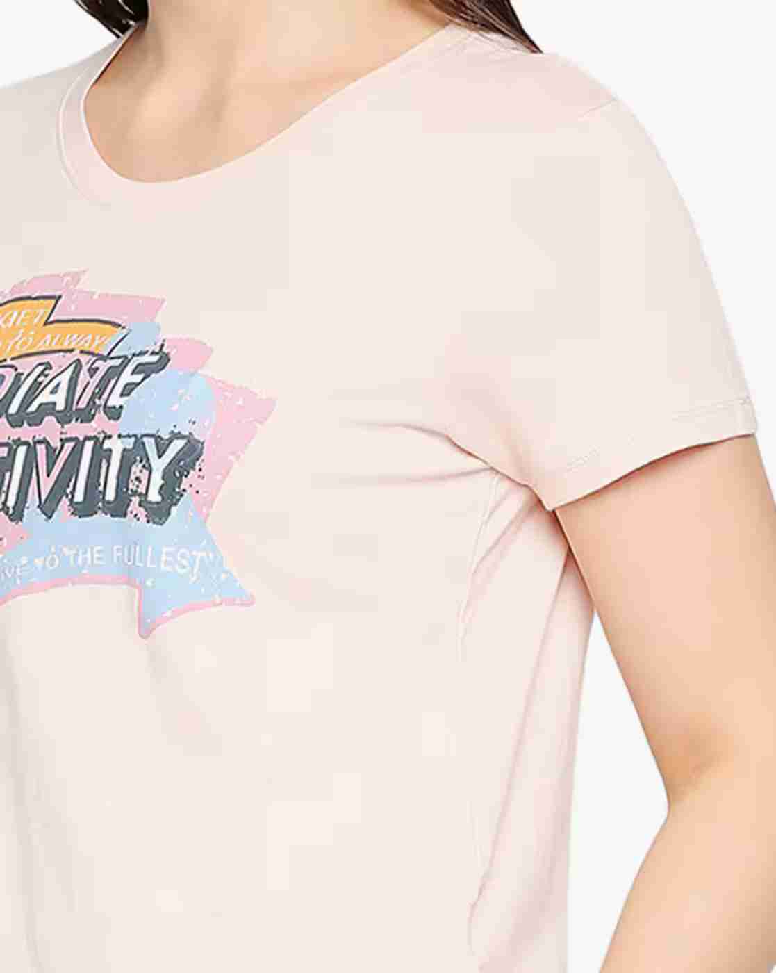 Lee Cooper | Typographic Print Crew-Neck T-shirt with Tie-Up|4