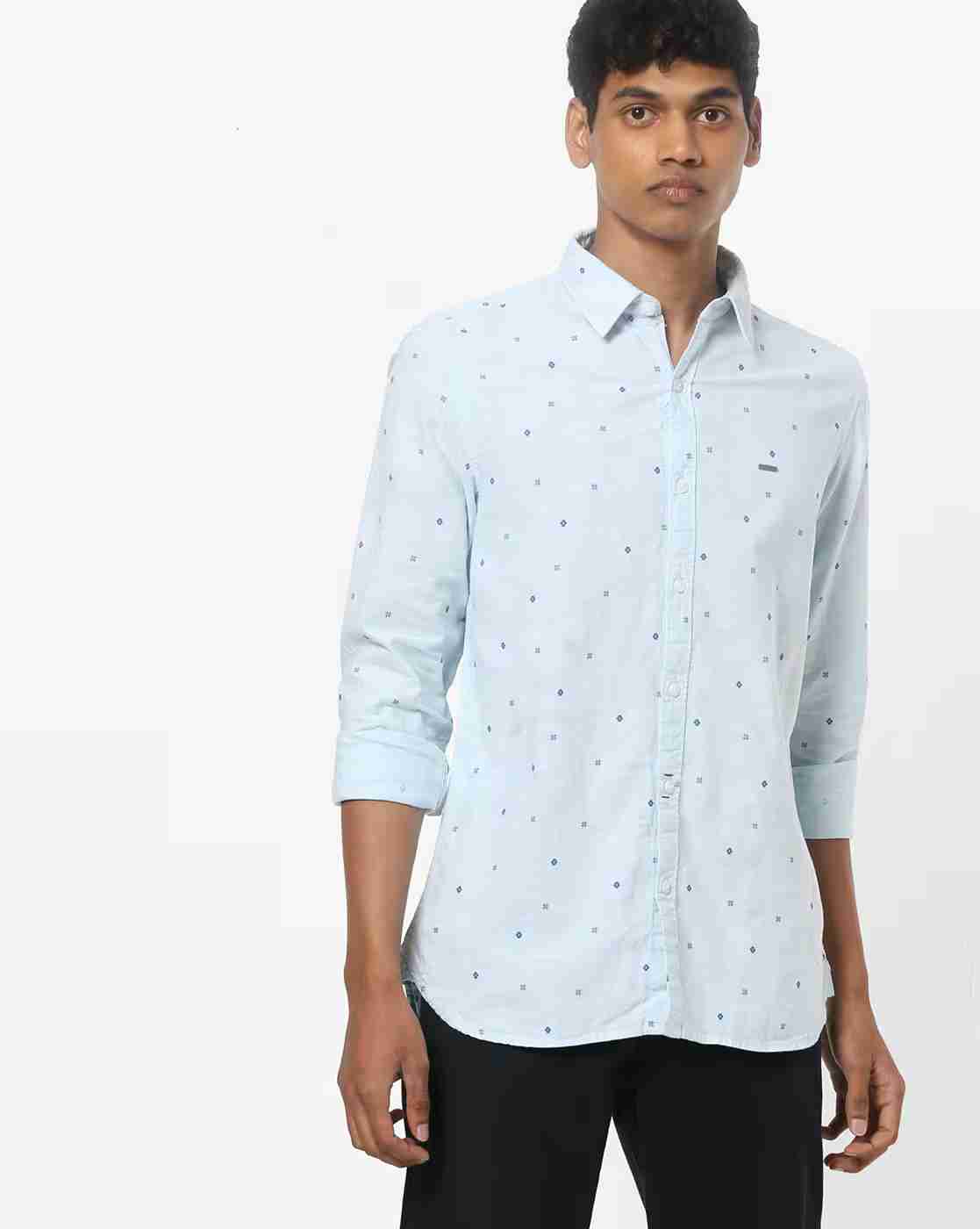 Lee Cooper | Printed Shirt with Curved Hem|0