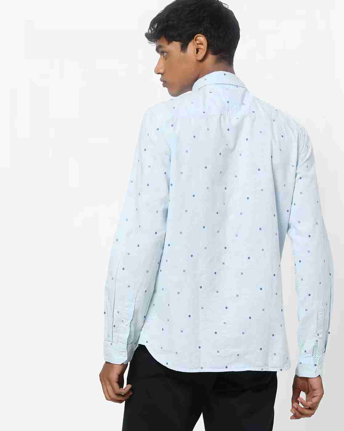 Lee Cooper | Printed Shirt with Curved Hem|1
