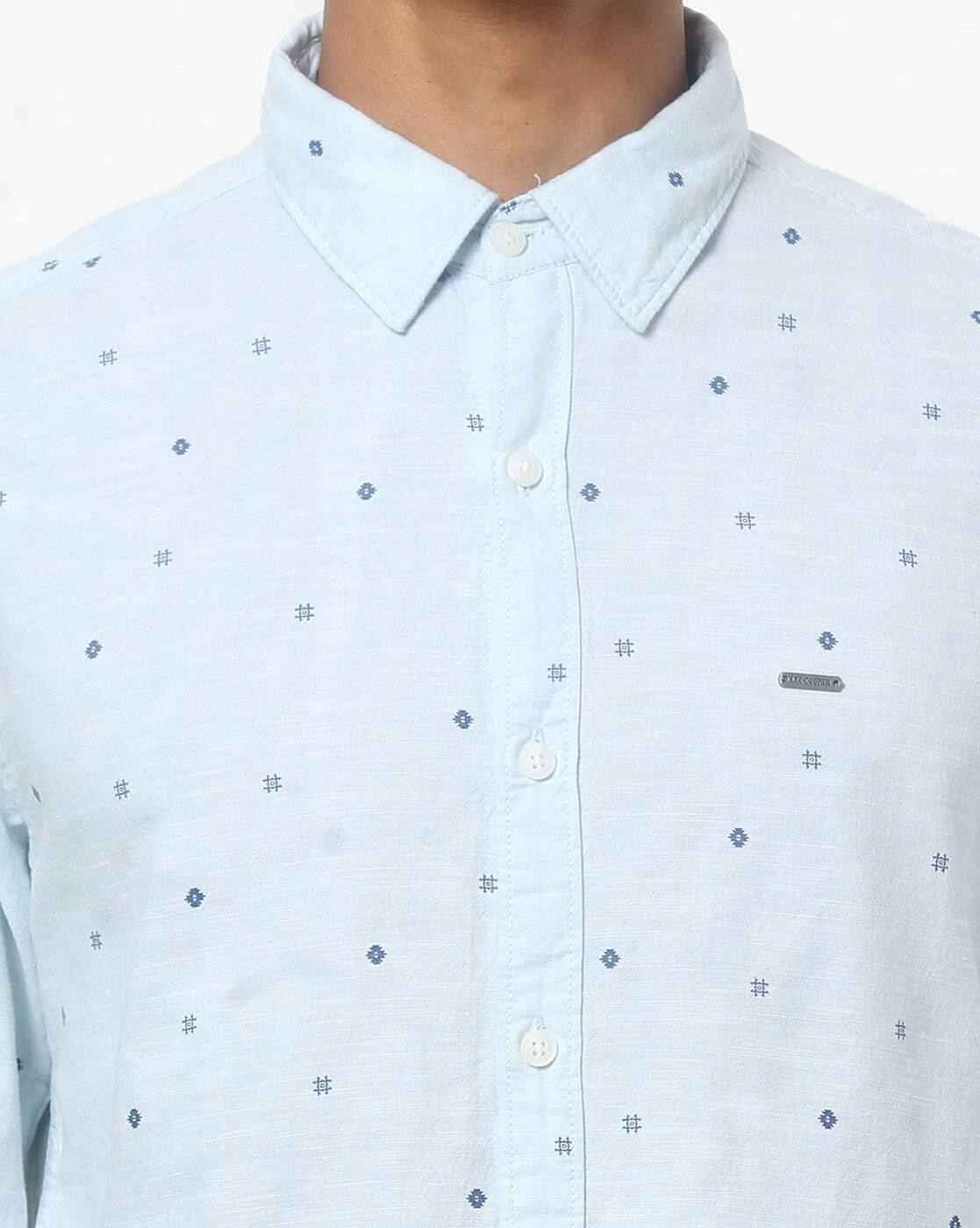 Lee Cooper | Printed Shirt with Curved Hem|2