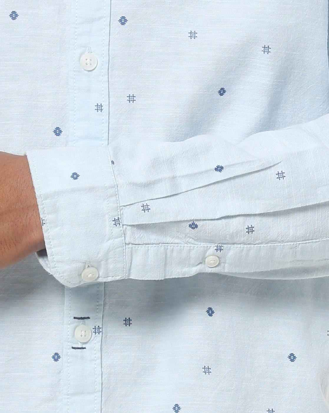 Lee Cooper | Printed Shirt with Curved Hem|3