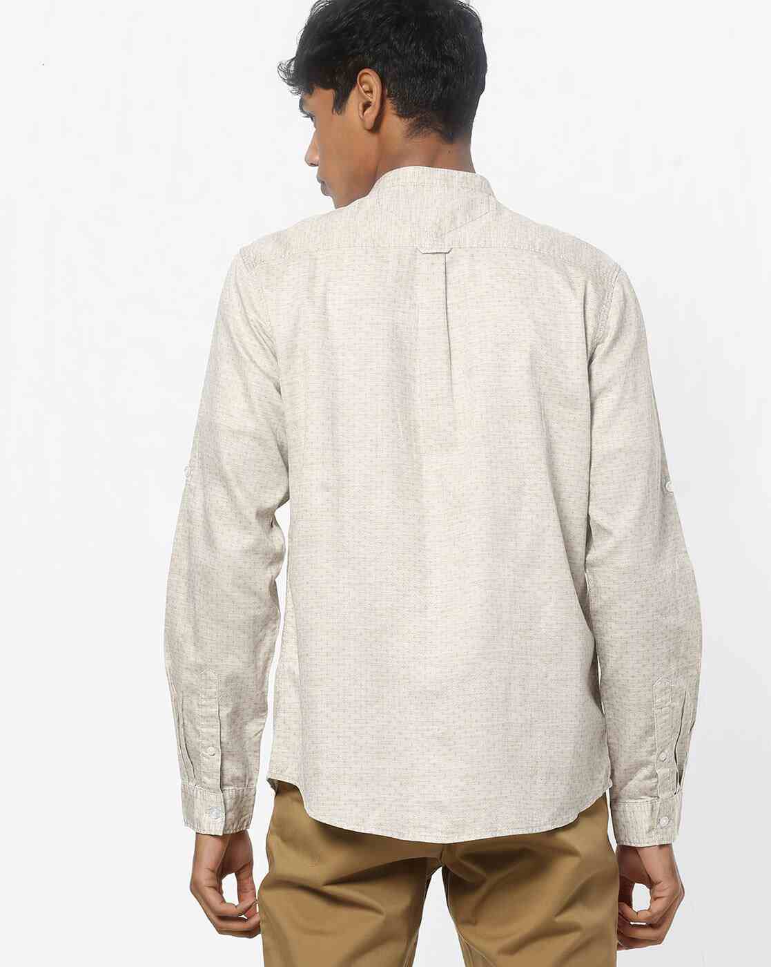 Lee Cooper | Micro Print Shirt with Patch Pocket|1