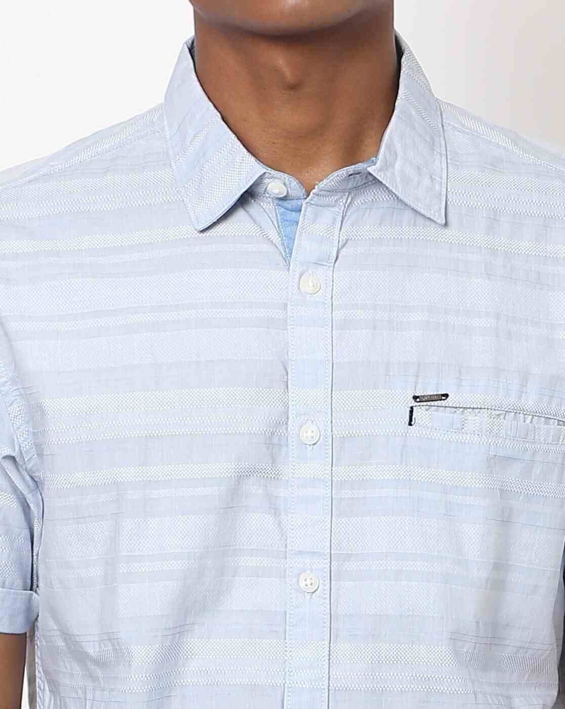 Lee Cooper | Striped Shirt with Welt Pocket|2