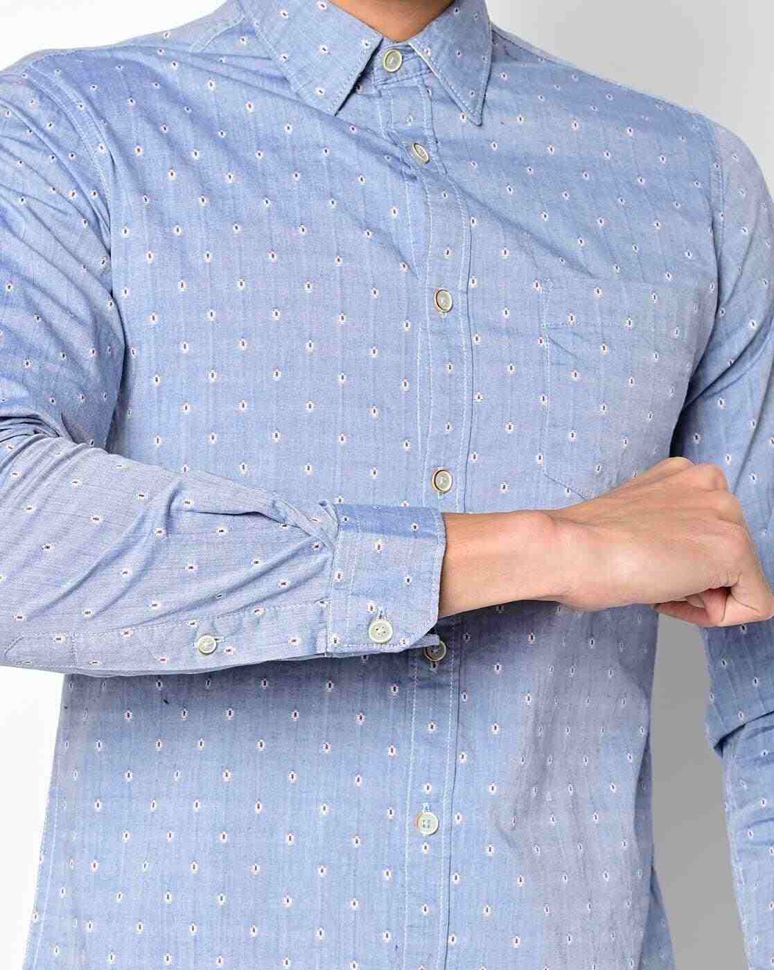 Lee Cooper | Micro Print Shirt with Patch Pocket|3
