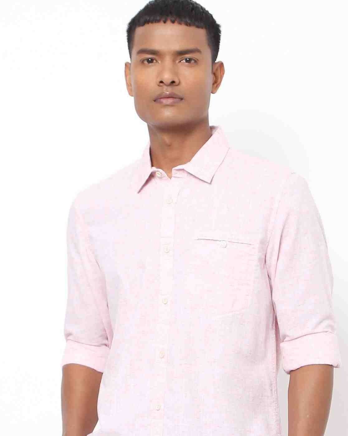 Lee Cooper | Heathered Shirt with Buttoned Welt Pocket|0