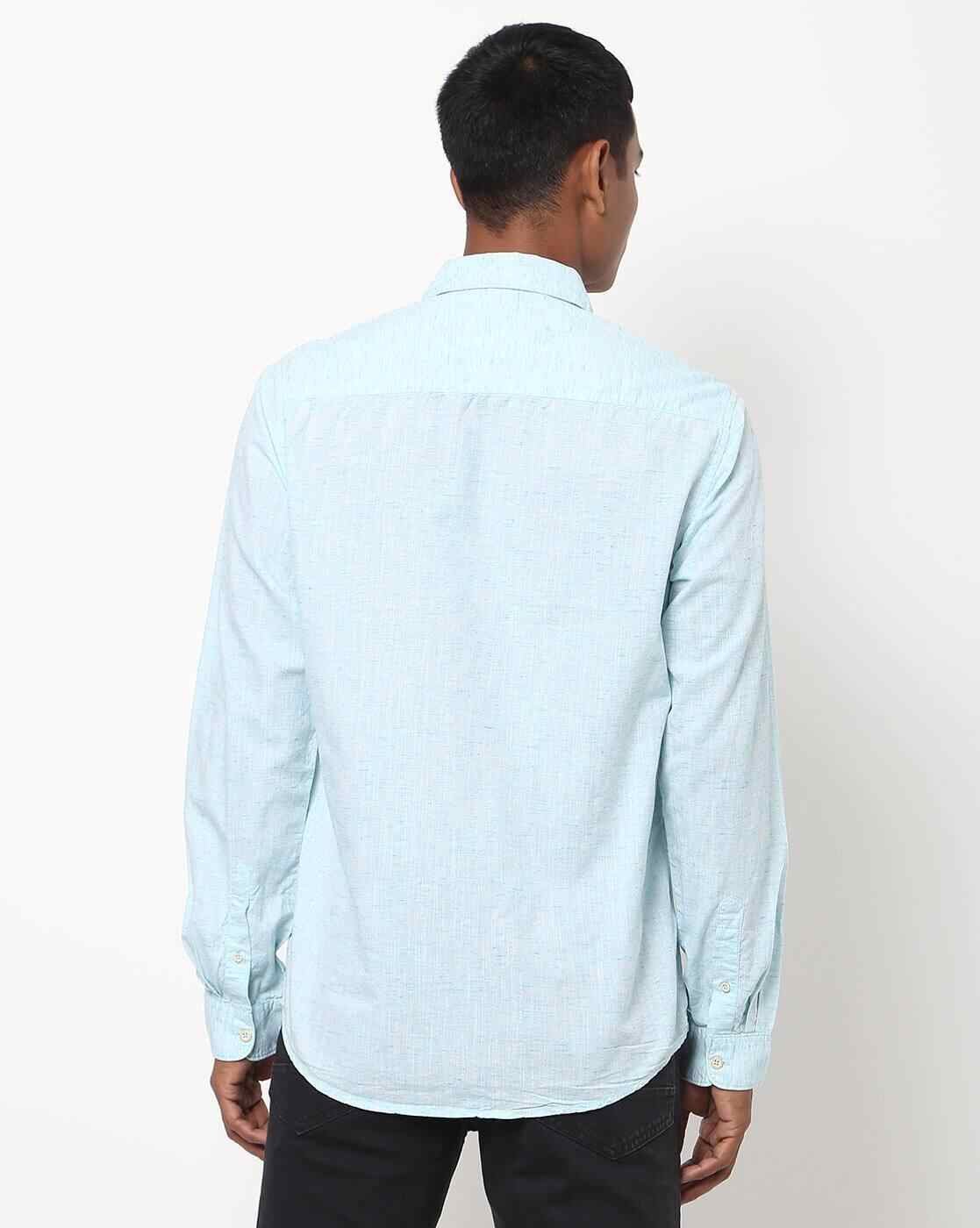 Lee Cooper | Heathered Shirt with Buttoned Welt Pocket|1