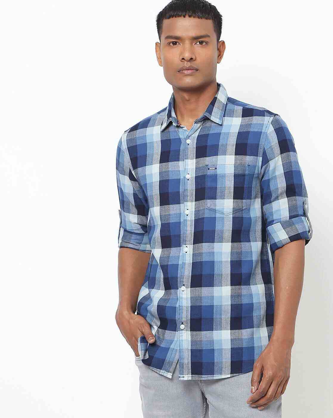 Lee Cooper | Checked Shirt with Patch Pocket|0