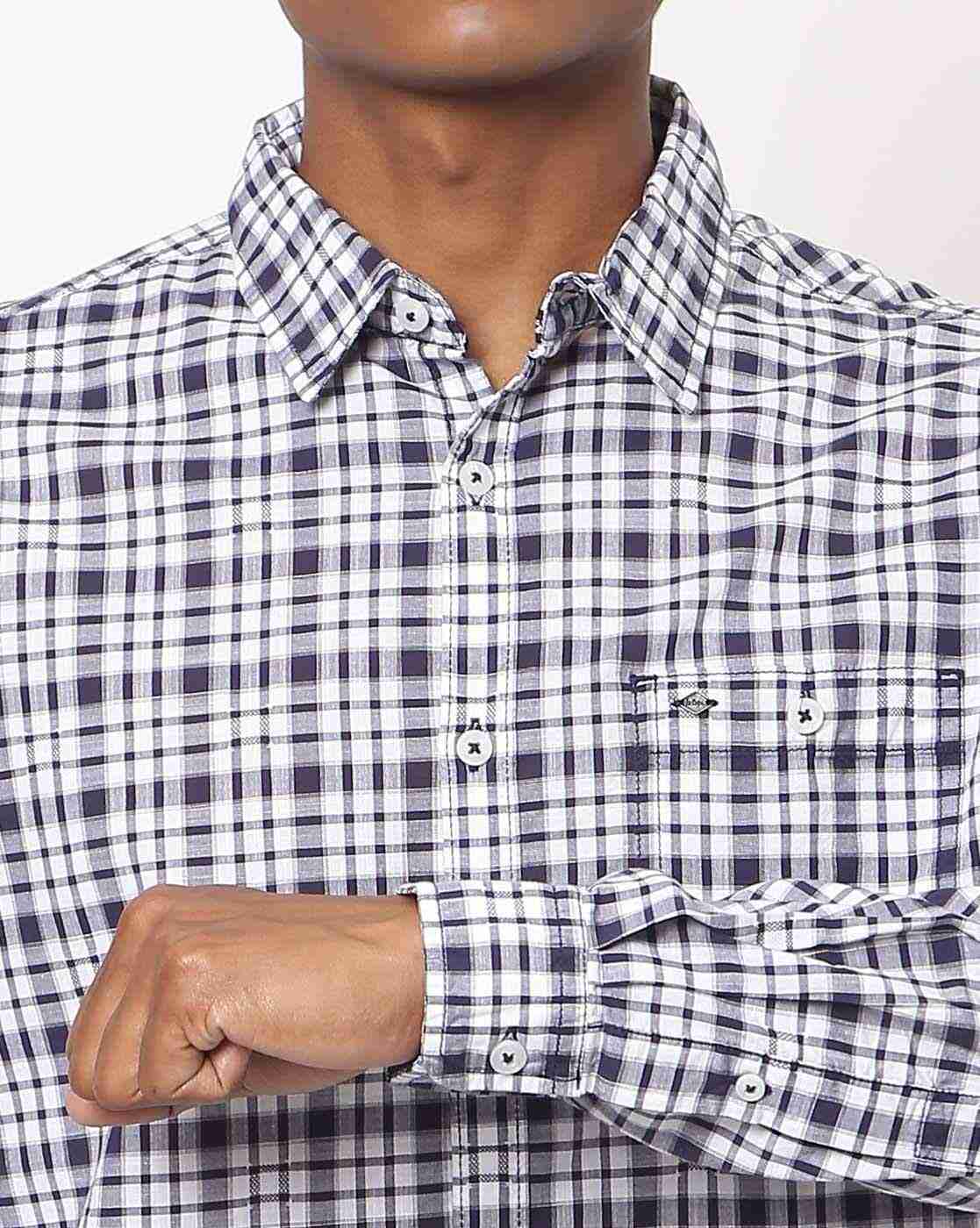 Lee Cooper | Checked Shirt with Buttoned Patch Pocket|2