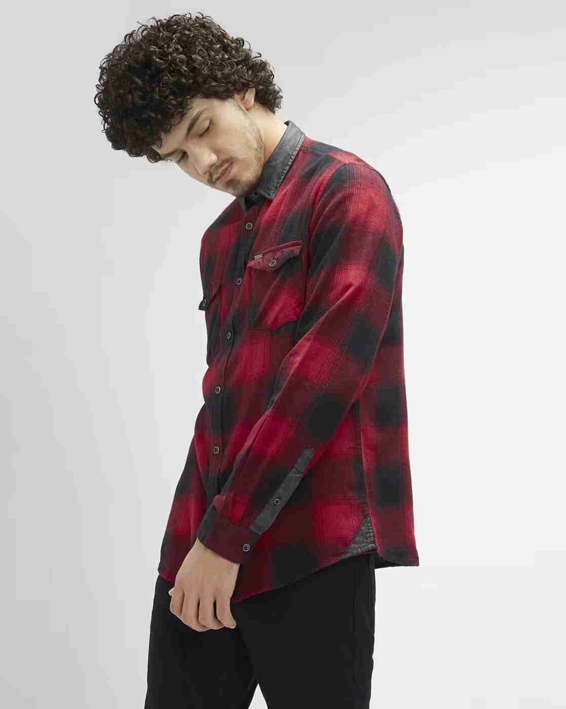 Lee Cooper | Checked Shirt with Flap Pockets|1