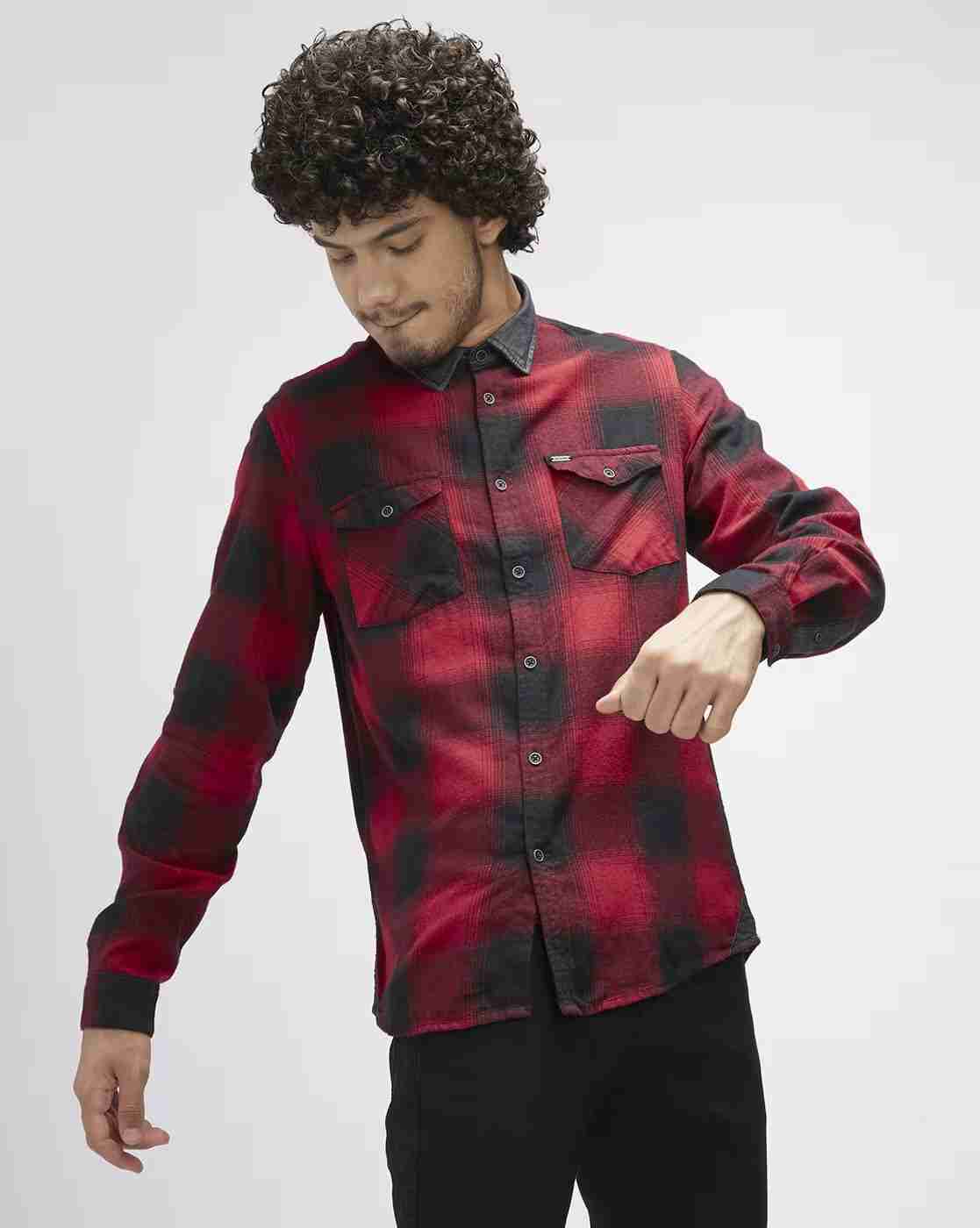 Lee Cooper | Checked Shirt with Flap Pockets|2