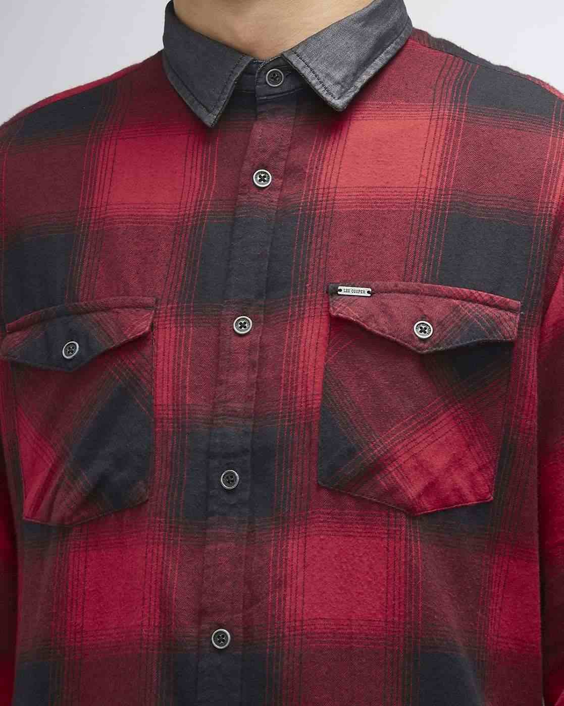 Lee Cooper | Checked Shirt with Flap Pockets|5