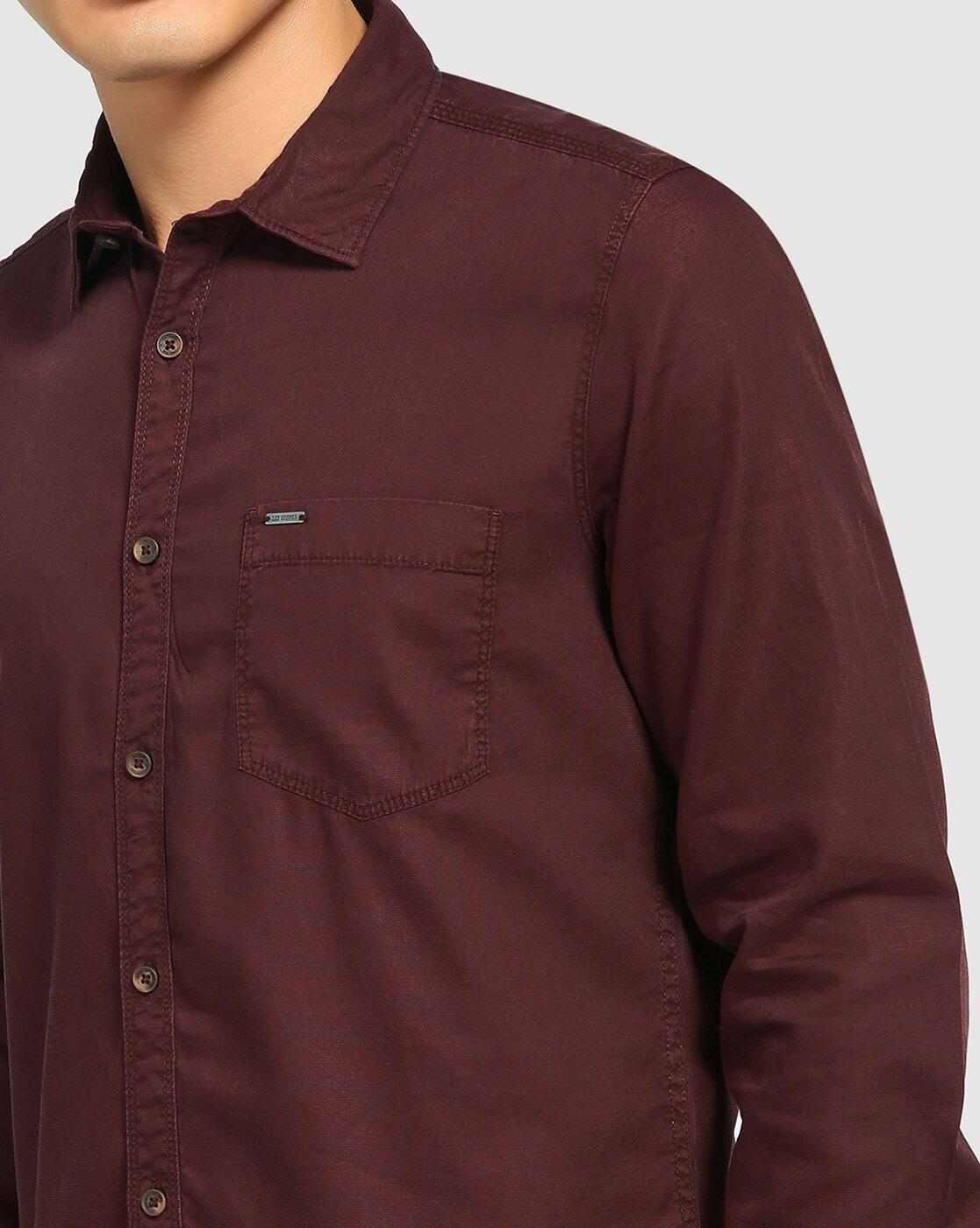 Lee Cooper | Cotton Shirt with Patch Pocket|4