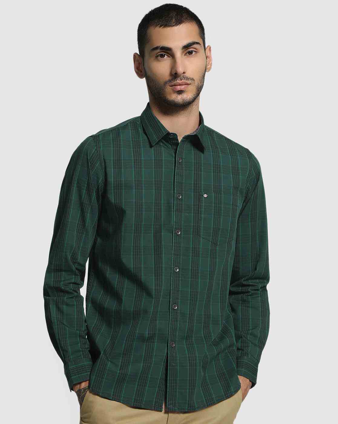Lee Cooper | Checked Shirt with Patch Pocket|0