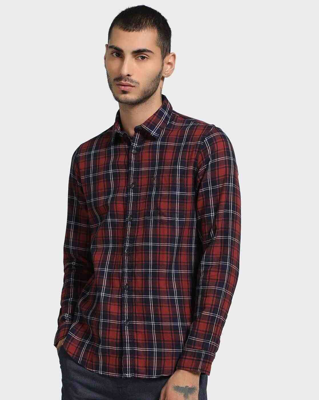 Lee Cooper | Checked Shirt with Patch Pocket|0