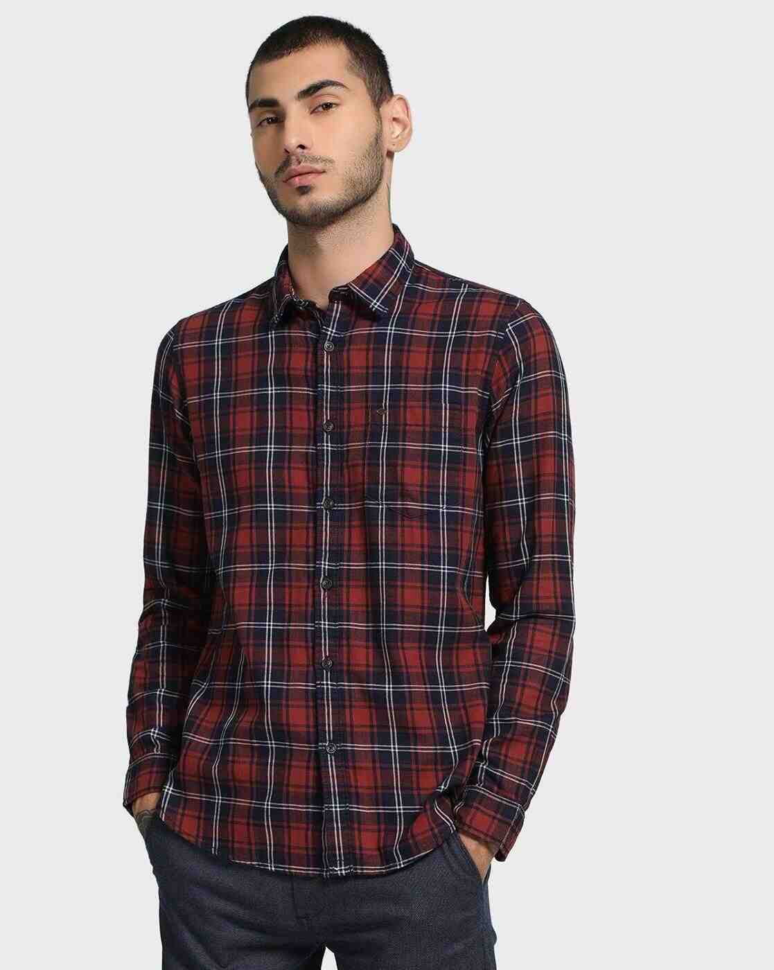 Lee Cooper | Checked Shirt with Patch Pocket|1
