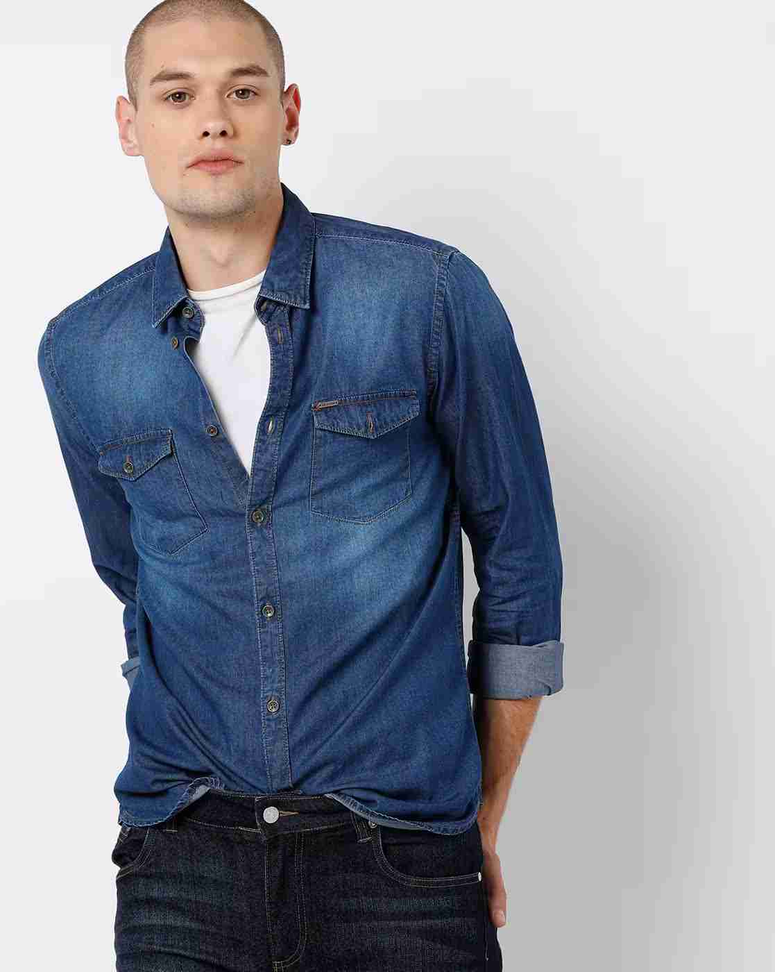 Lee Cooper | Denim Shirt with Flap Pockets|0