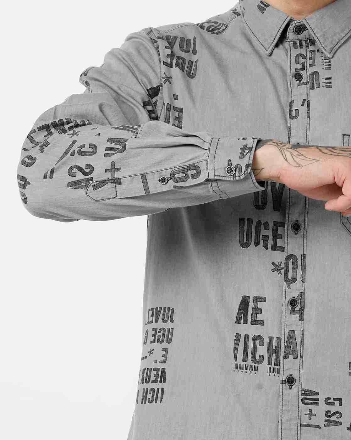 Lee Cooper | Typographic Print Shirt with Patch Pocket|3