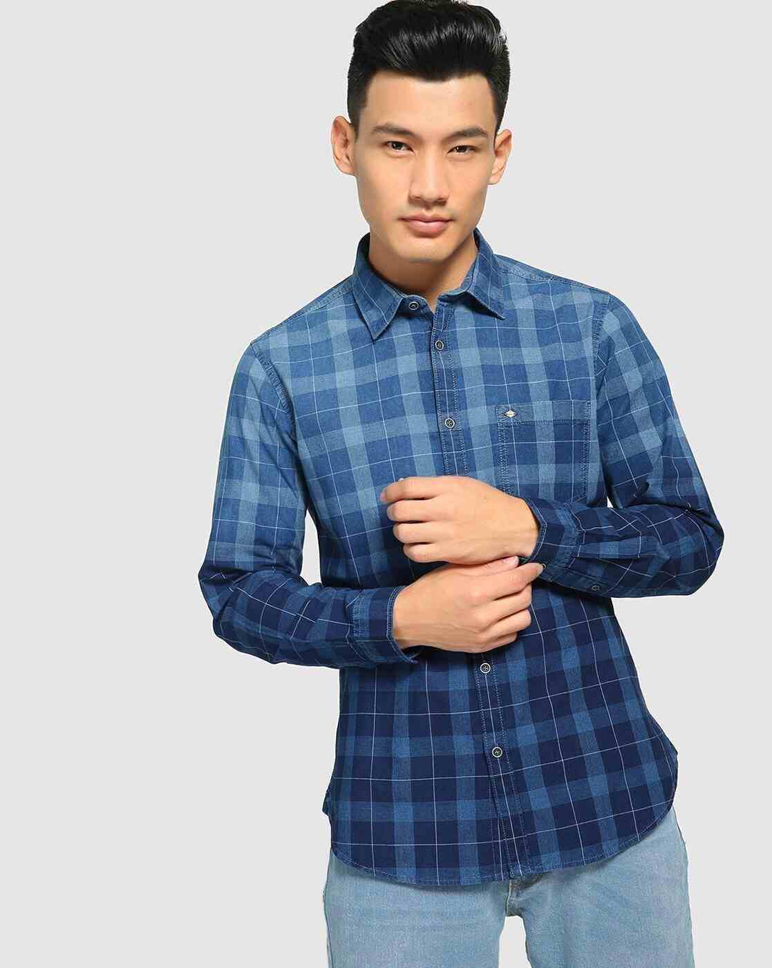 Lee Cooper | Checked Shirt with Patch Pocket|0