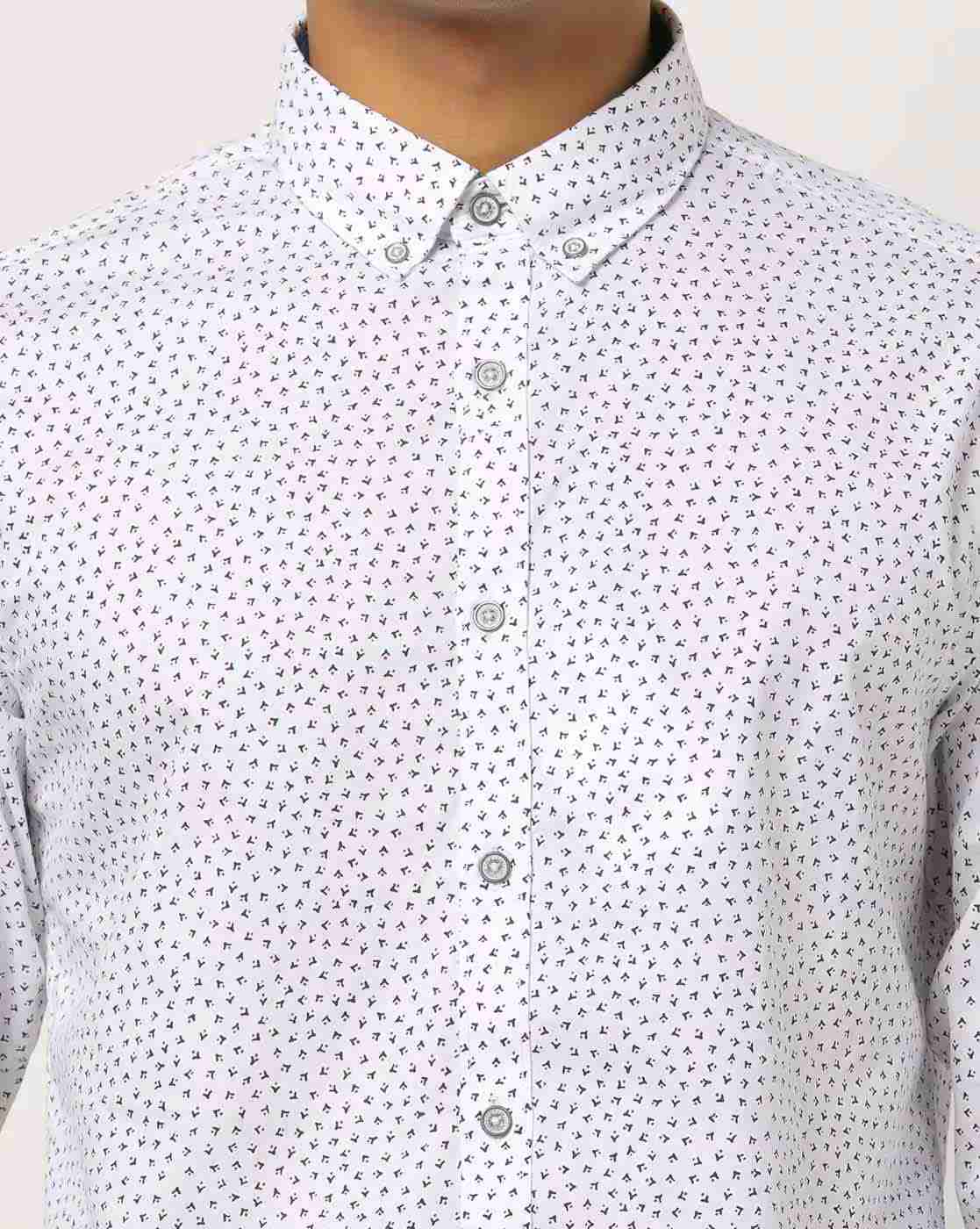 Lee Cooper | Printed Shirt with Button-Down Collar|2