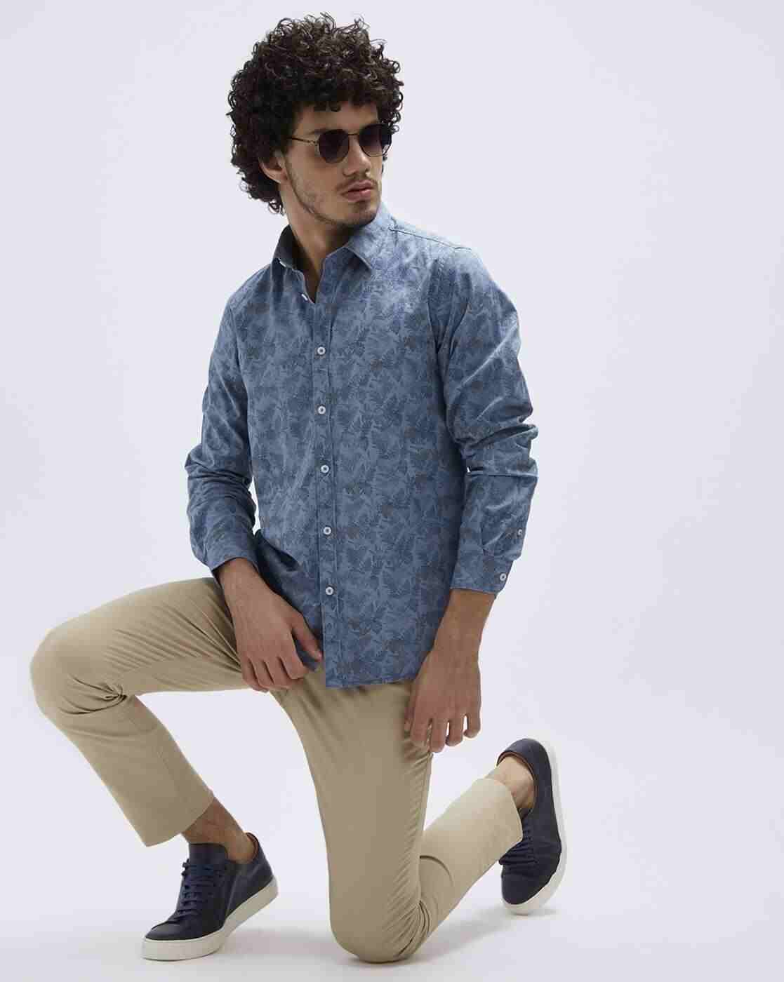 Lee Cooper | Printed Shirt with Spread Collar|4