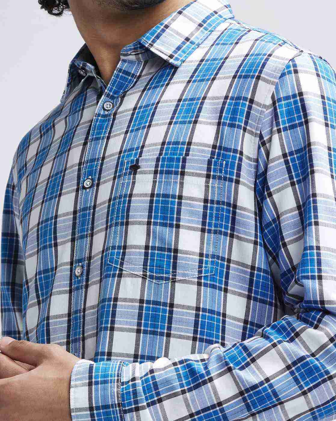 Lee Cooper | Checked Shirt with Patch Pocket|4