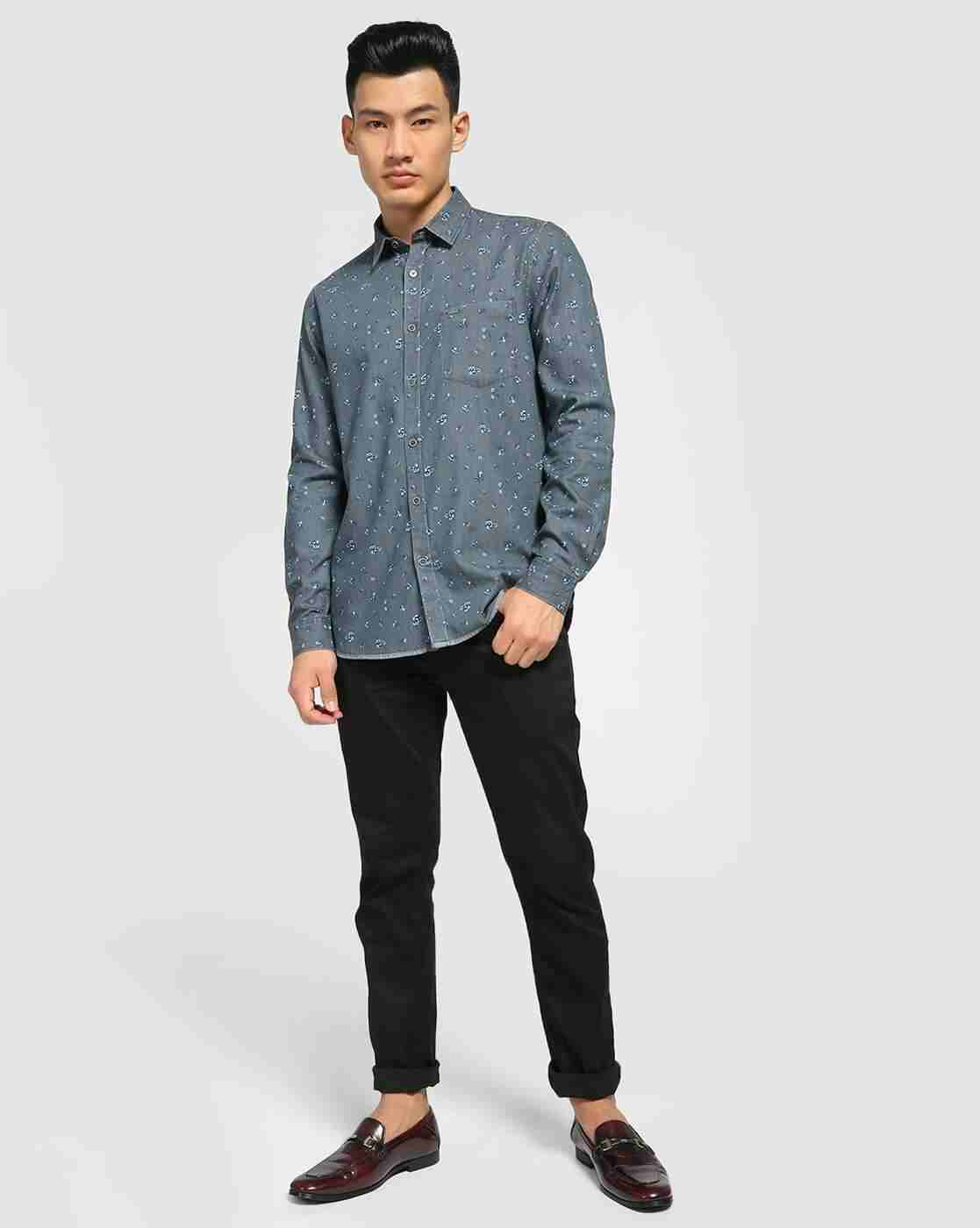 Lee Cooper | Floral Print Shirt with Patch Pocket|3