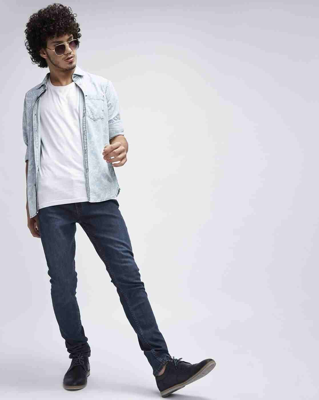 Lee Cooper | Leaf Print Shirt with Patch Pocket|2