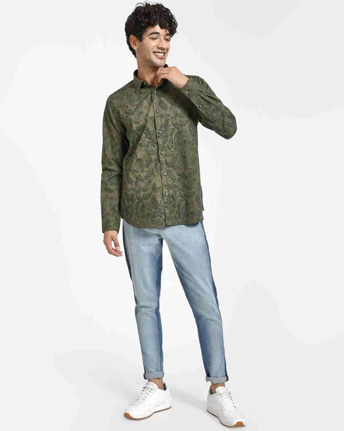 Lee Cooper | Leaf Print Cotton Shirt|3
