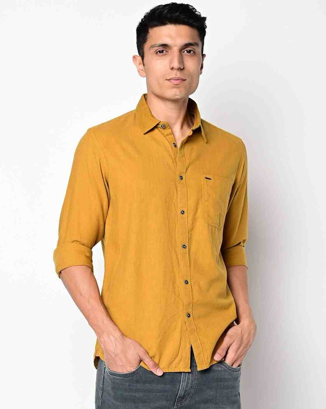 Lee Cooper | Cut-Away Collar Shirt with Patch Pocket|0