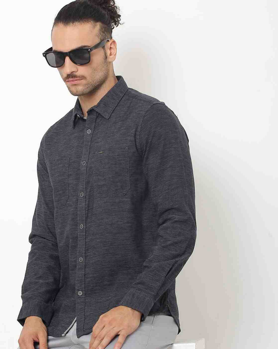 Lee Cooper | Heathered Shirt with Patch Pockets|0