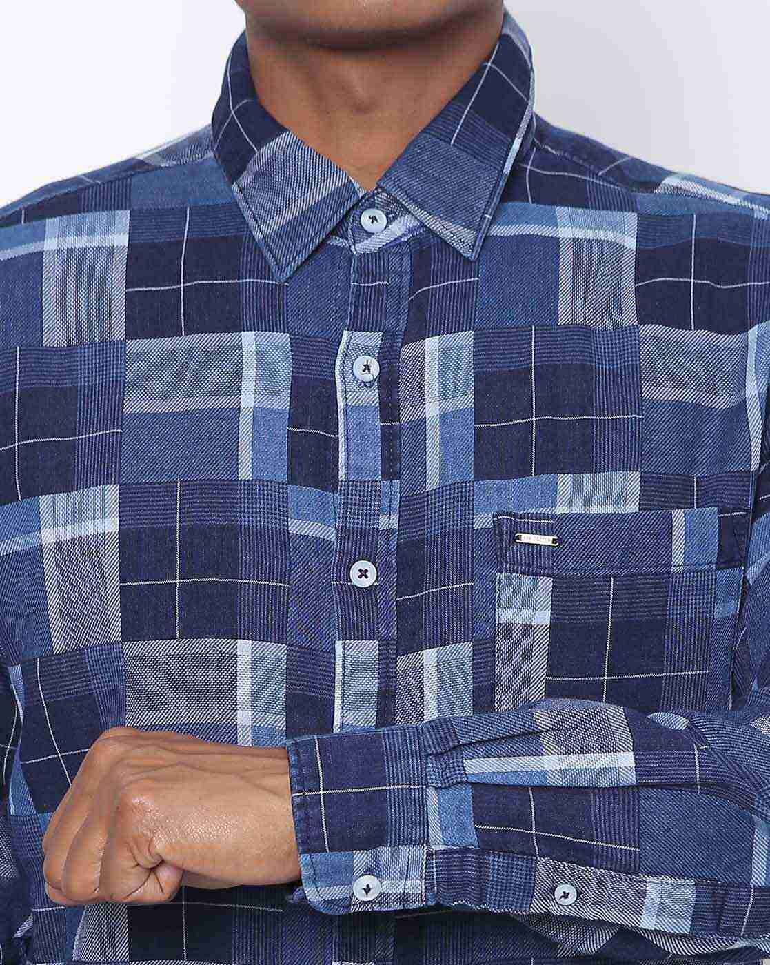 Lee Cooper | Checked Shirt with Patch Pocket|2