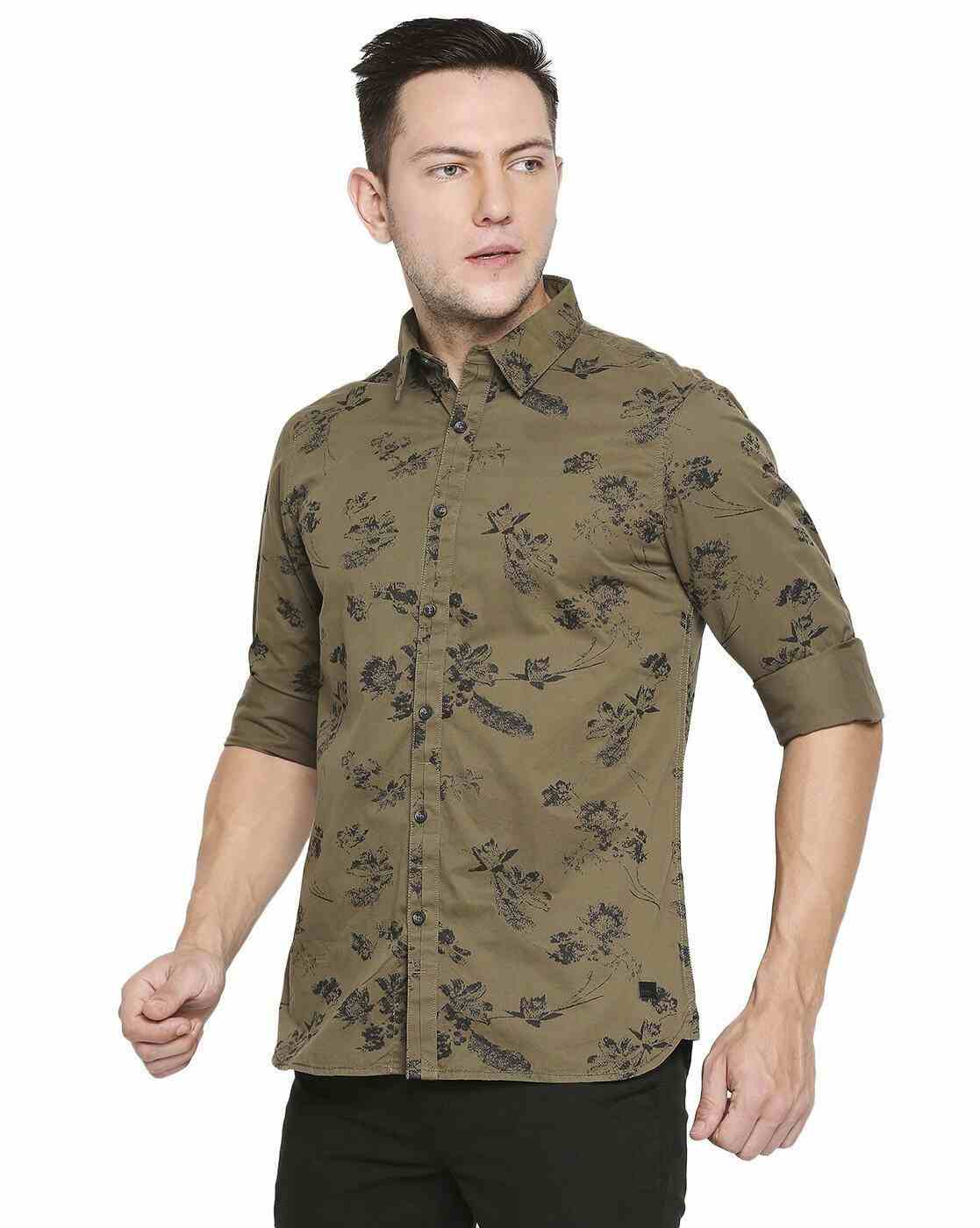 Lee Cooper | Floral Print Cotton Shirt|1