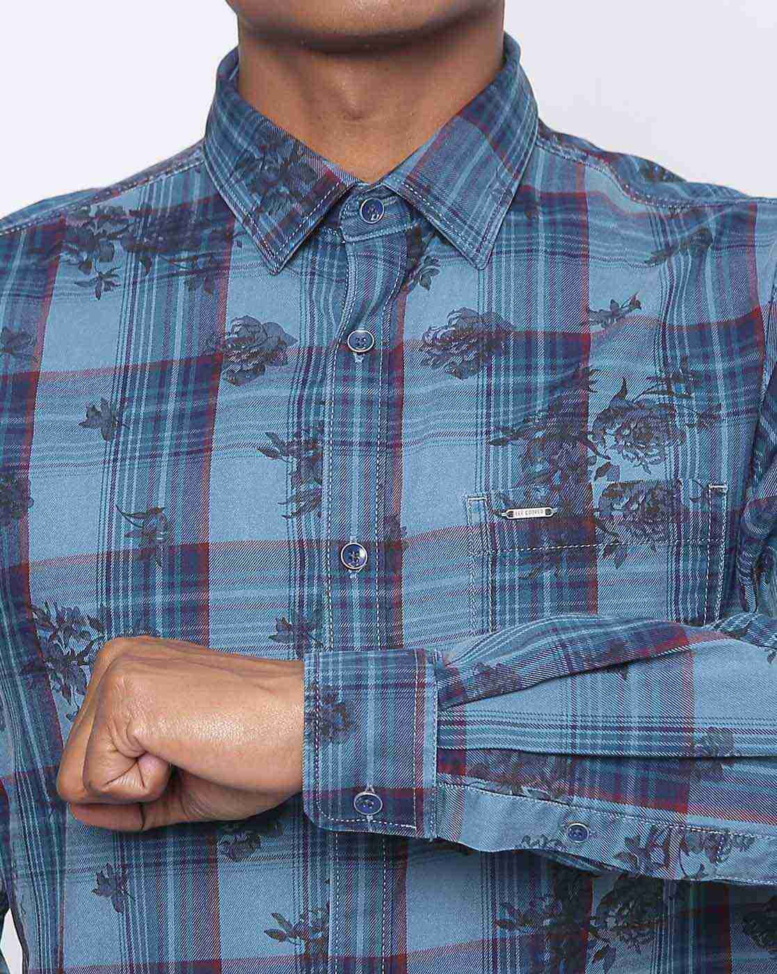 Lee Cooper | Checked Shirt with Patch Pocket|2