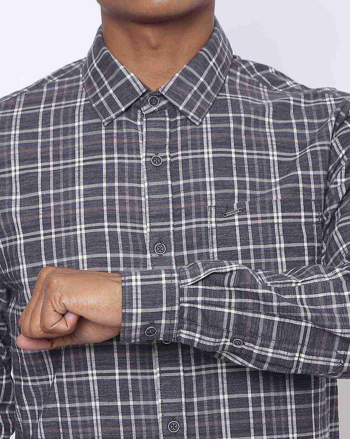 Lee Cooper | Checked Shirt with Patch Pocket|2