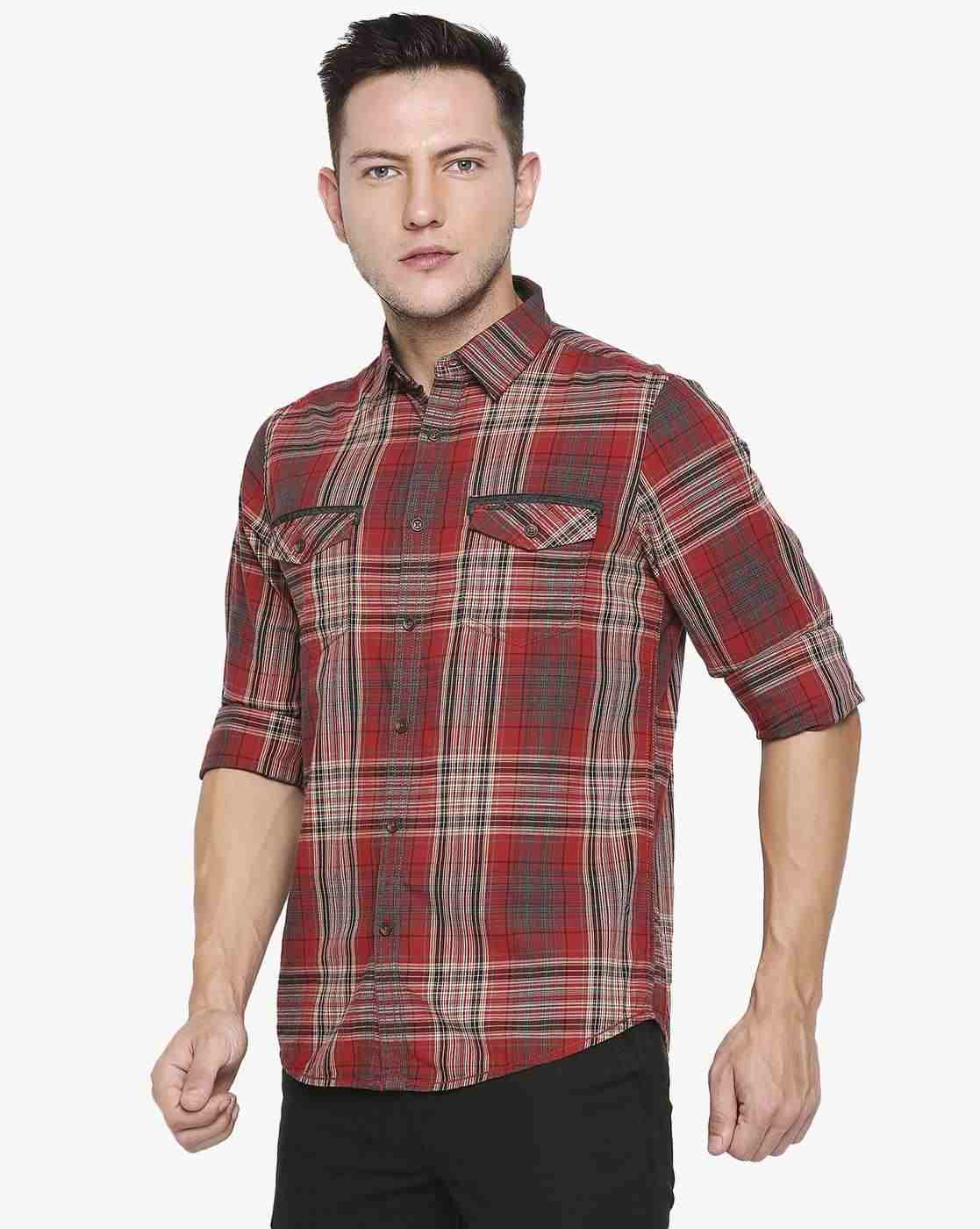 Lee Cooper | Checked Shirt with Flap Pockets|1
