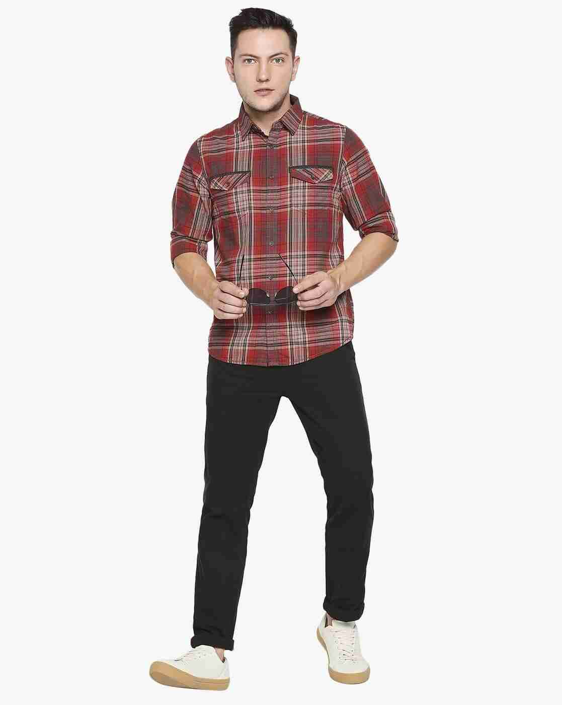 Lee Cooper | Checked Shirt with Flap Pockets|3