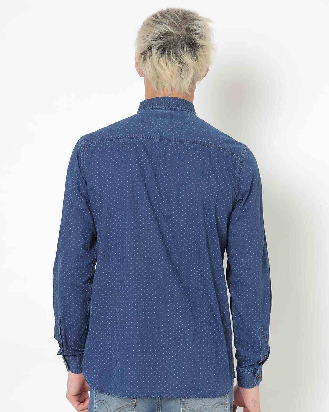 Lee Cooper | Micro Print Shirt with Patch Pocket|1