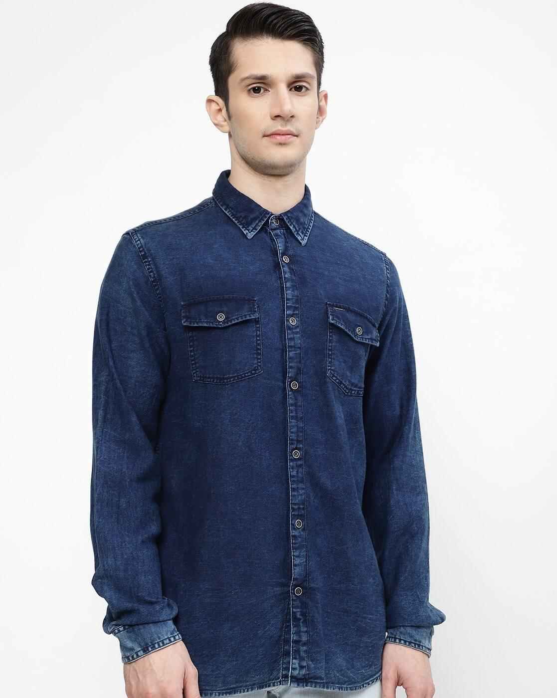 Lee Cooper | Cotton Shirt with Flap Pockets|1
