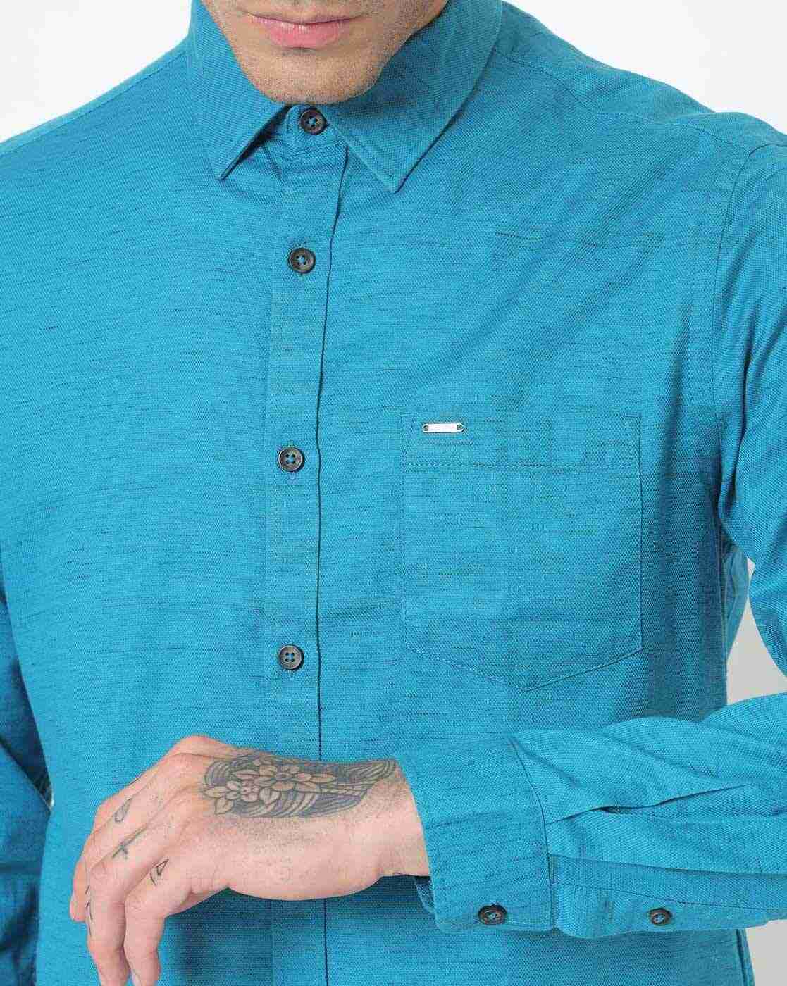 Lee Cooper | Heathered Shirt with Patch Pocket|2