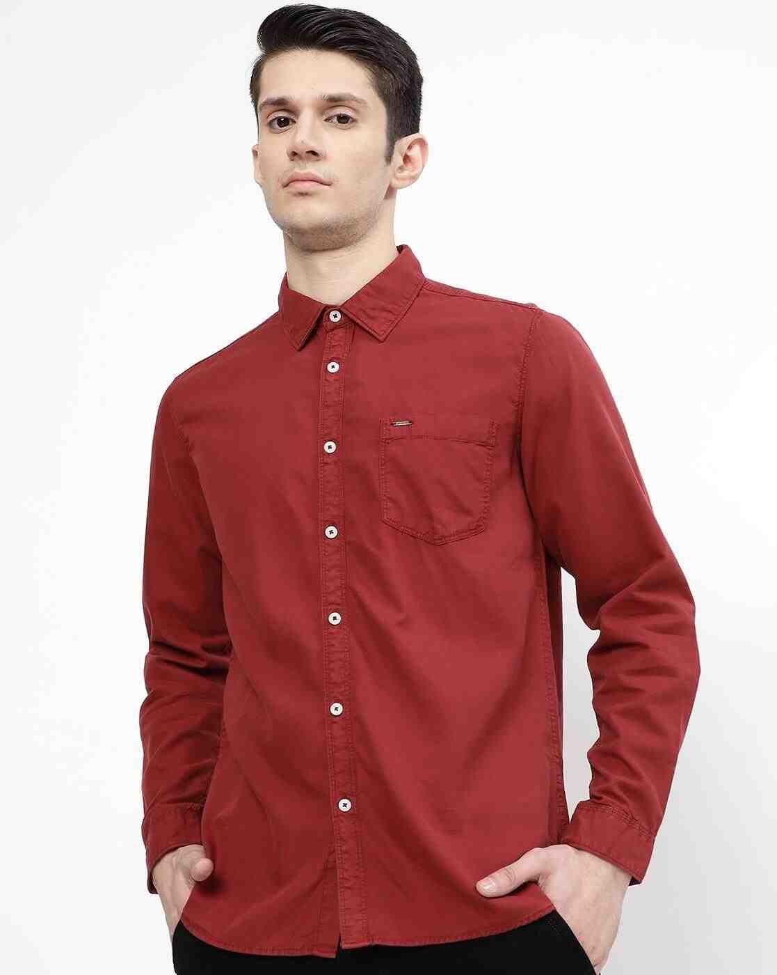 Lee Cooper | Cotton Shirt with Patch Pocket|0