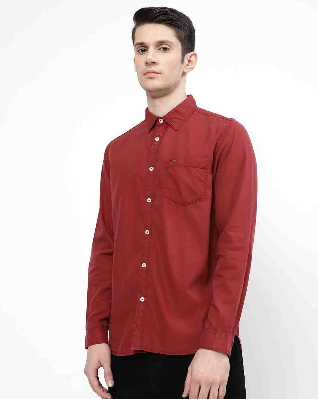 Lee Cooper | Cotton Shirt with Patch Pocket|1