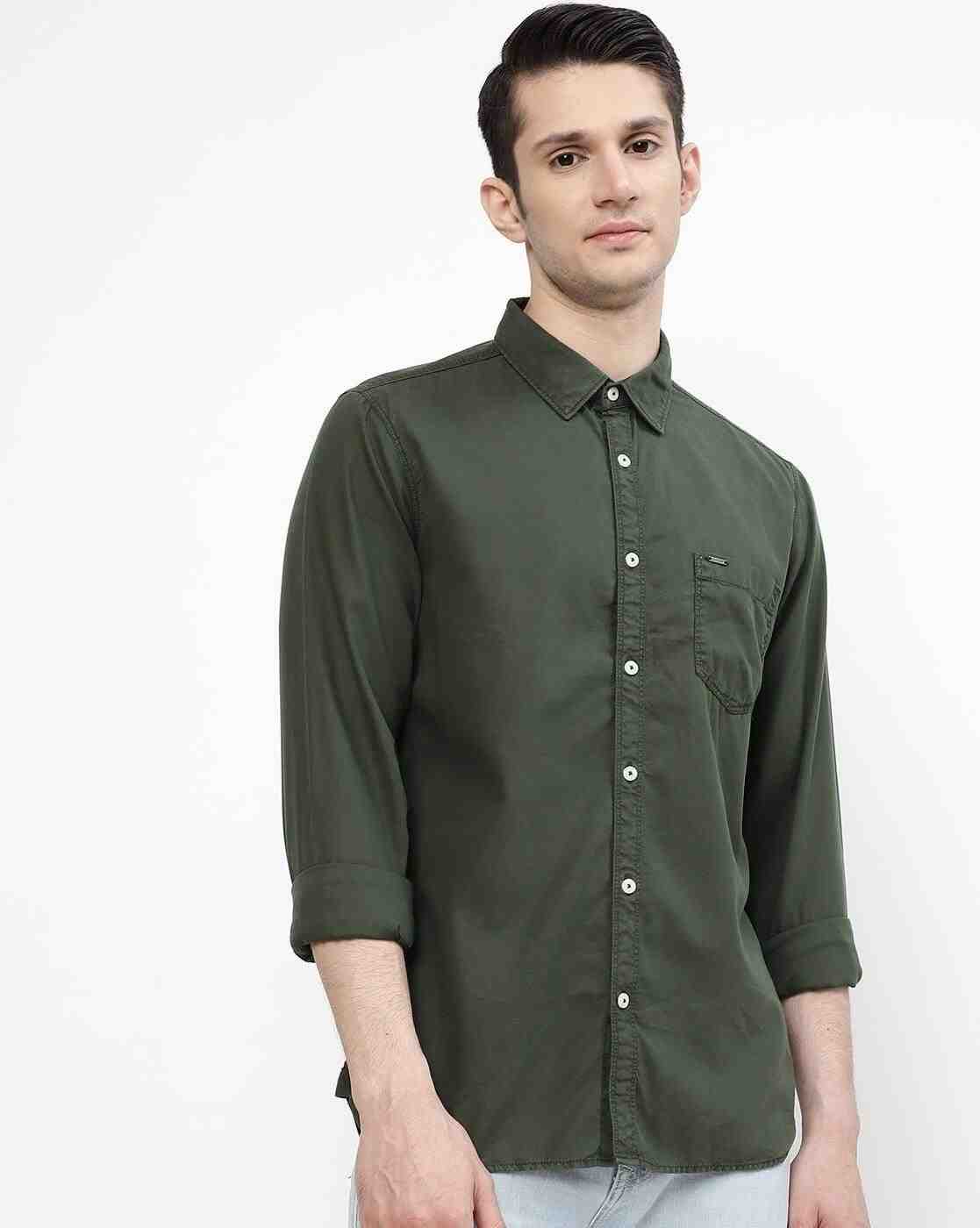 Cotton Shirt with Patch Pocket