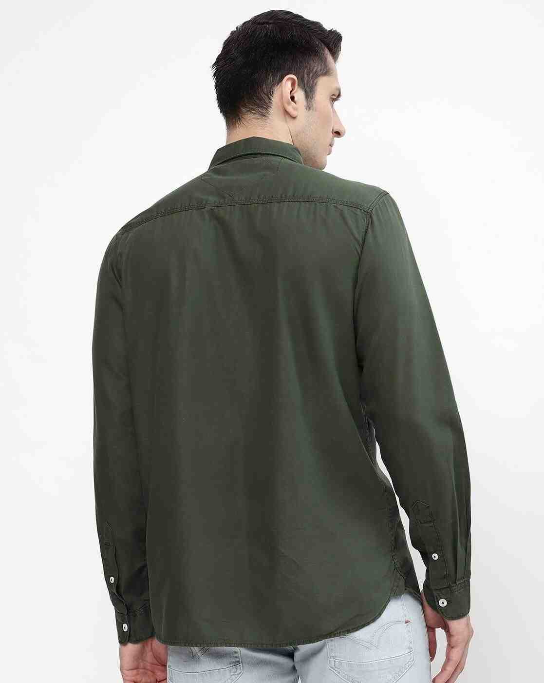 Lee Cooper | Cotton Shirt with Patch Pocket|2