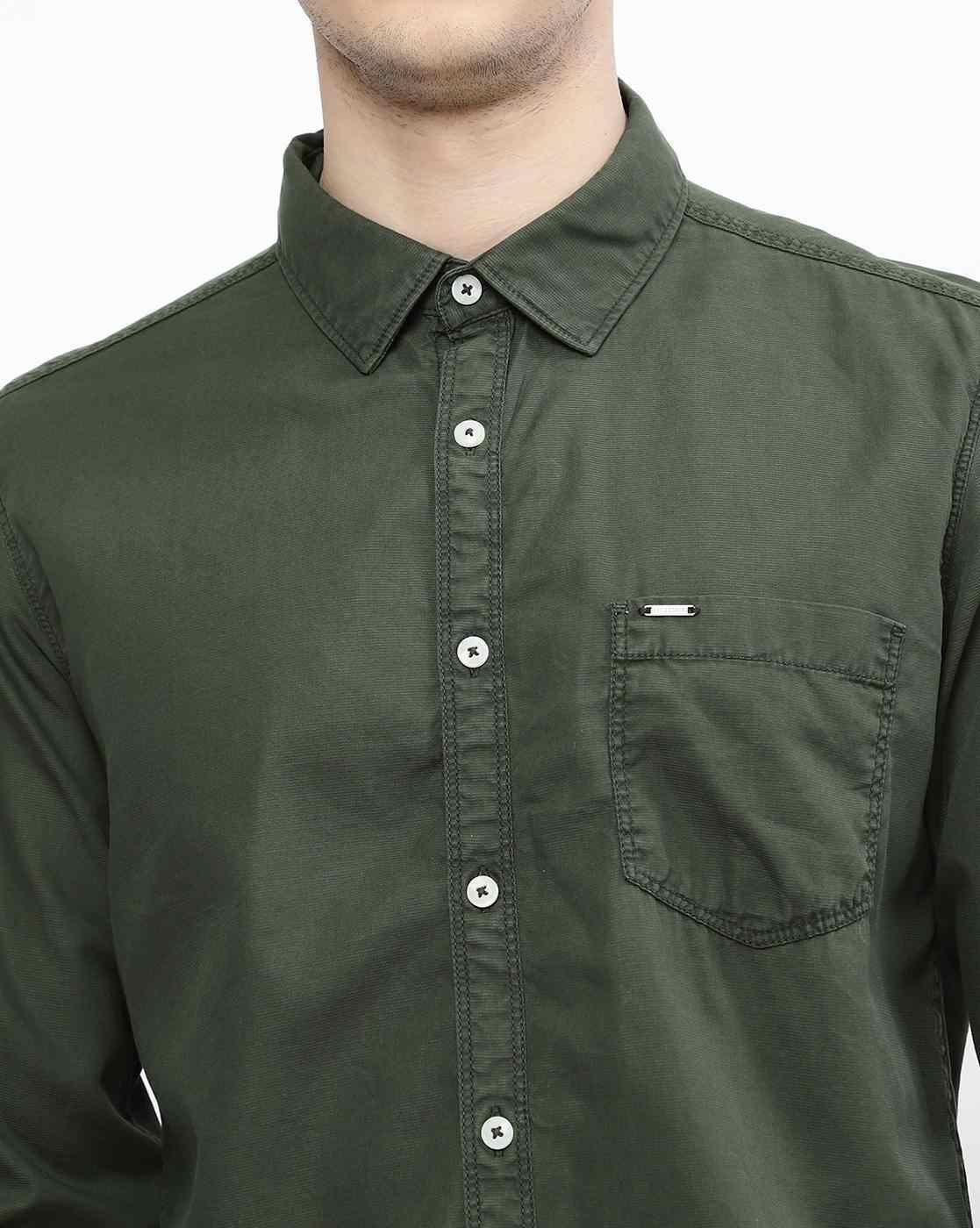 Lee Cooper | Cotton Shirt with Patch Pocket|3