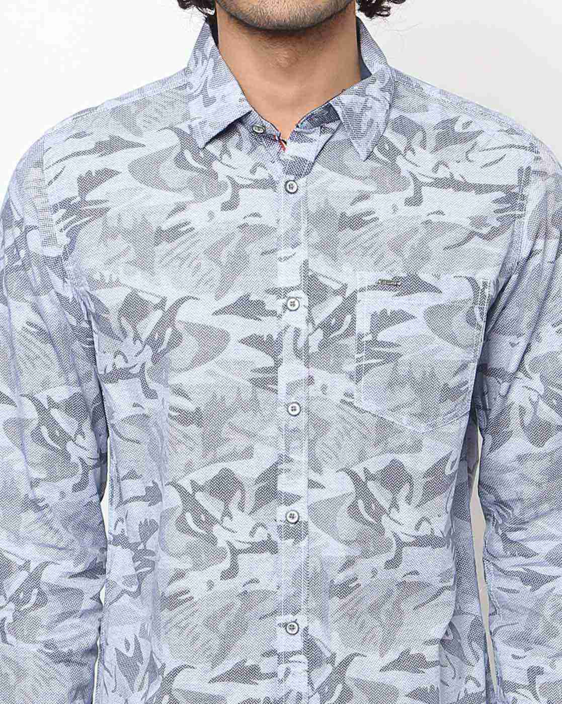 Lee Cooper | Printed Shirt with Patch Pocket|3