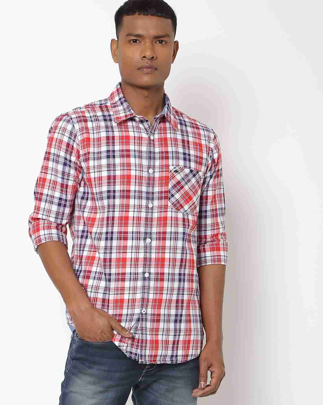 Lee Cooper | Checked Cut-Away Collar Shirt|0