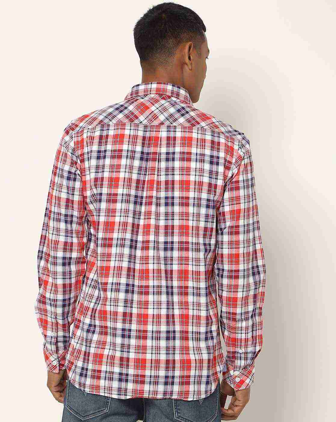Lee Cooper | Checked Cut-Away Collar Shirt|1