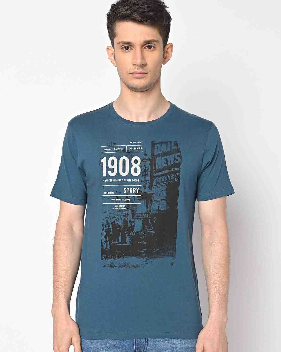 Lee Cooper | Graphic Print Crew-Neck T-shirt|1