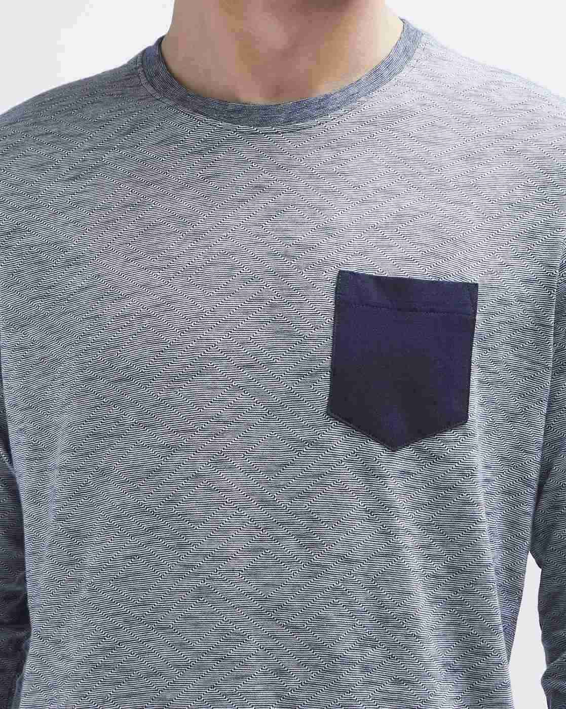 Lee Cooper | Heathered Crew-Neck T-shirt with Patch Pocket|5