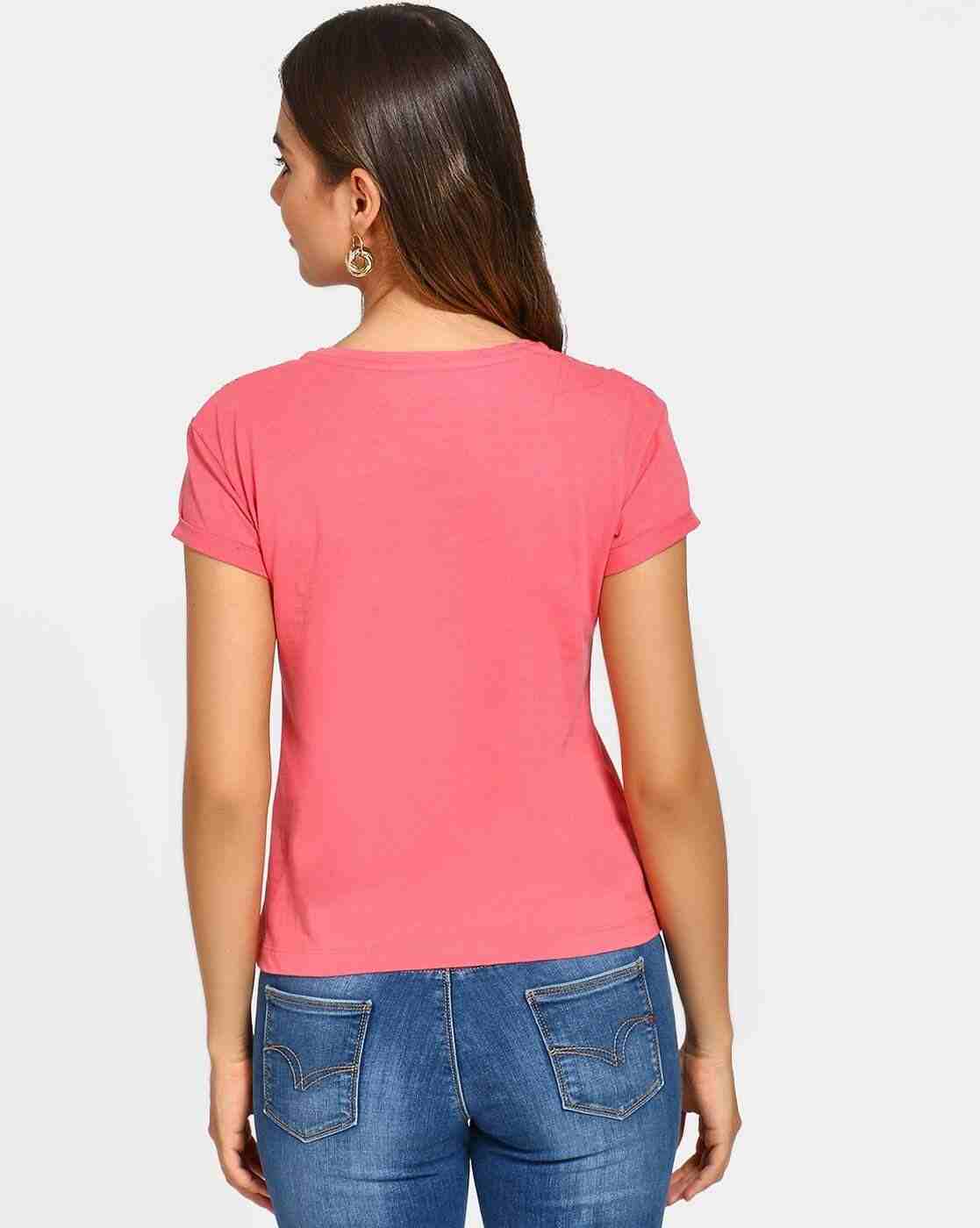 Lee Cooper | Crew-Neck T-shirt with Lace Panel|2